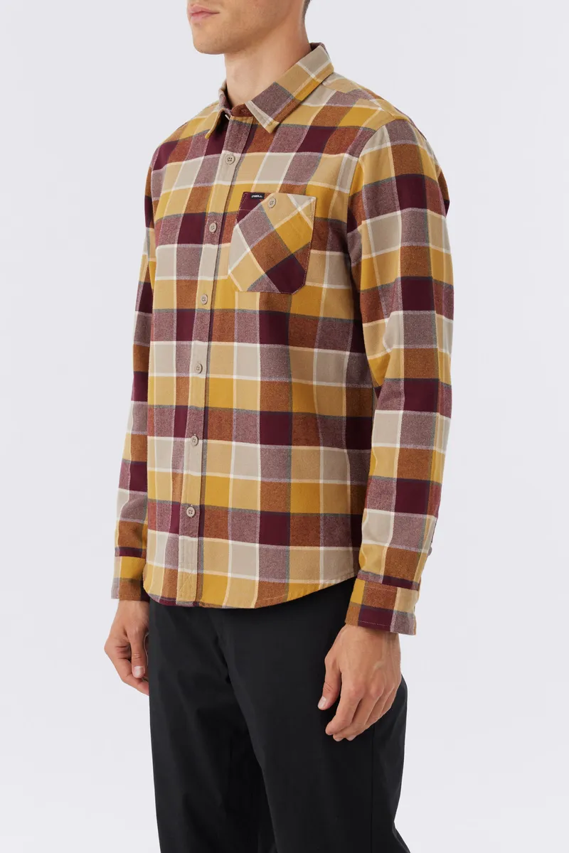 O'Neill Winslow Plaid Flannel L/S Shirt-Dark Khaki