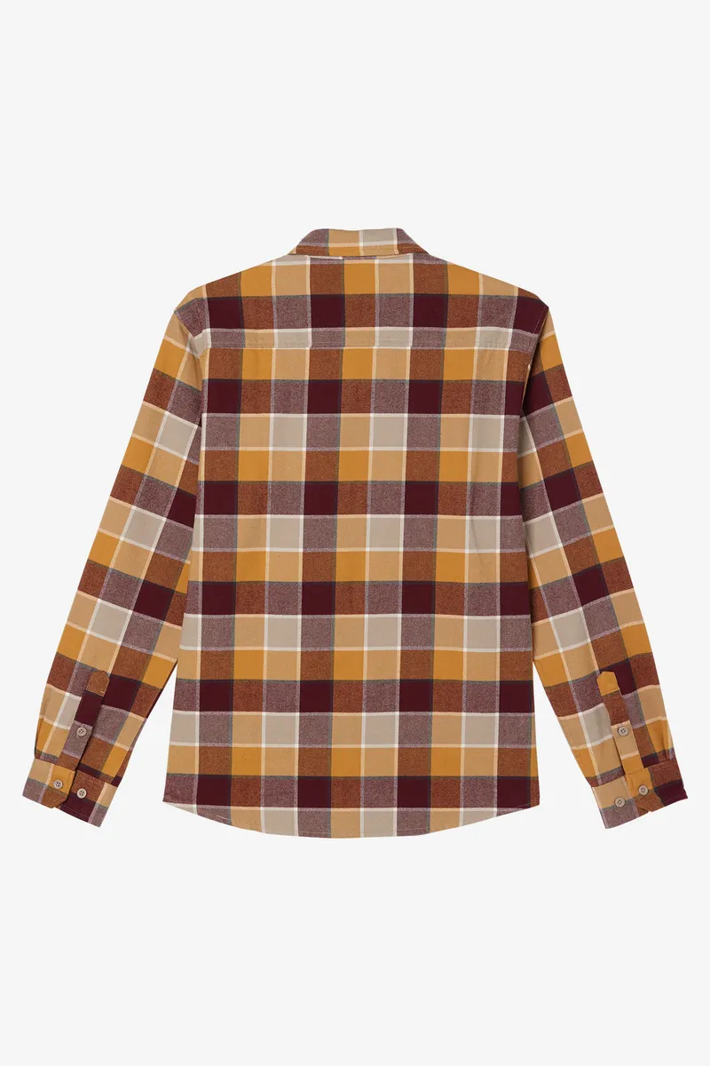 O'Neill Winslow Plaid Flannel L/S Shirt-Dark Khaki