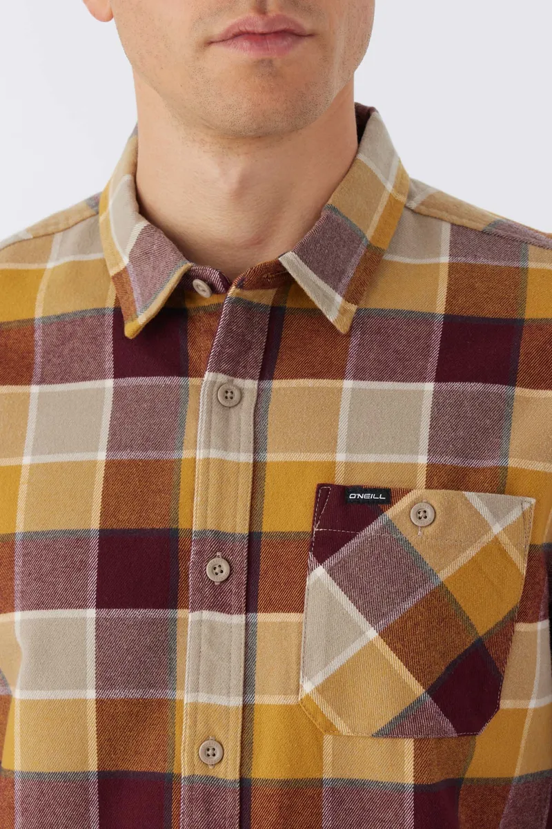 O'Neill Winslow Plaid Flannel L/S Shirt-Dark Khaki