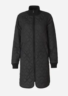 Padded Quilt Coat Black