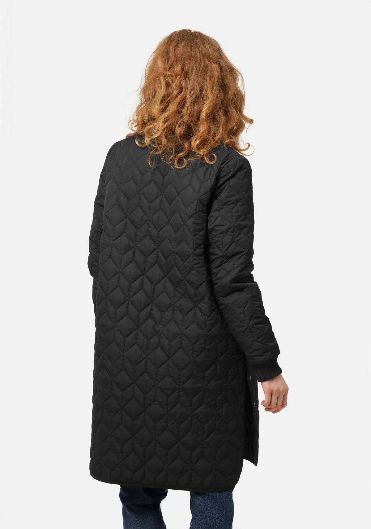 Padded Quilt Coat Black