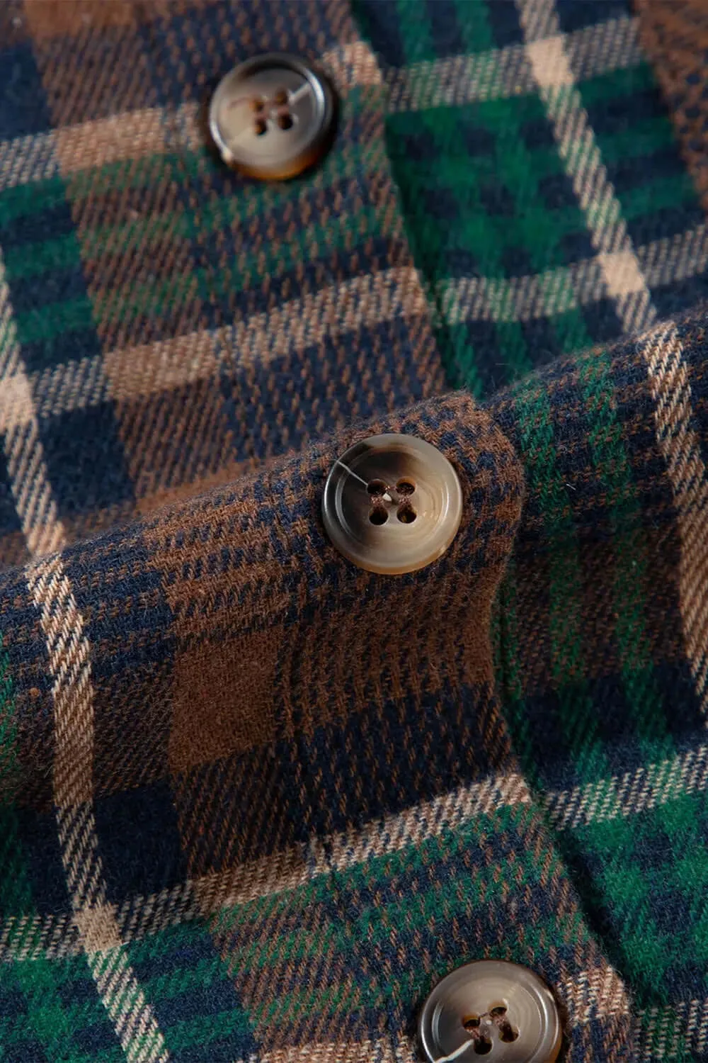 Plaid Long Sleeve Button Up Jacket