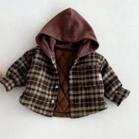 Plaid Winter Hooded Jacket