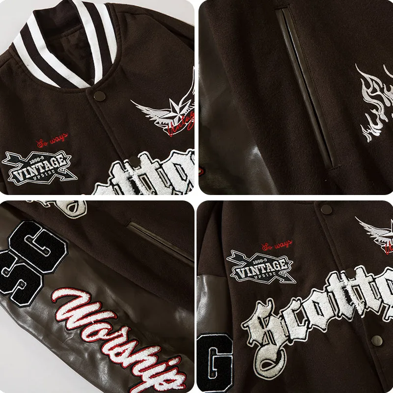 PopFlying Vintage Letterman Varsity Jacket Letter