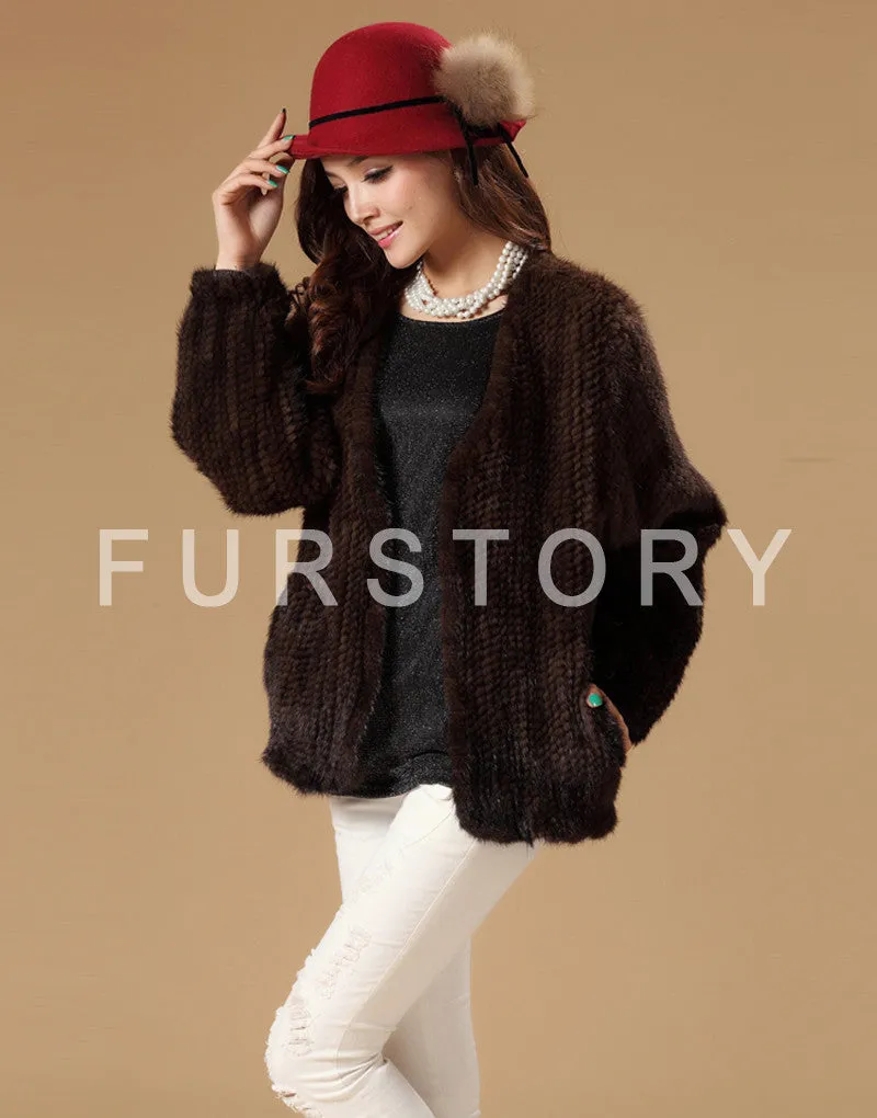 Real Mink Fur Coat Jacket Overcoat Womens' Dress Ladies' Dress Winter Coat Garment Top Dress FS13054