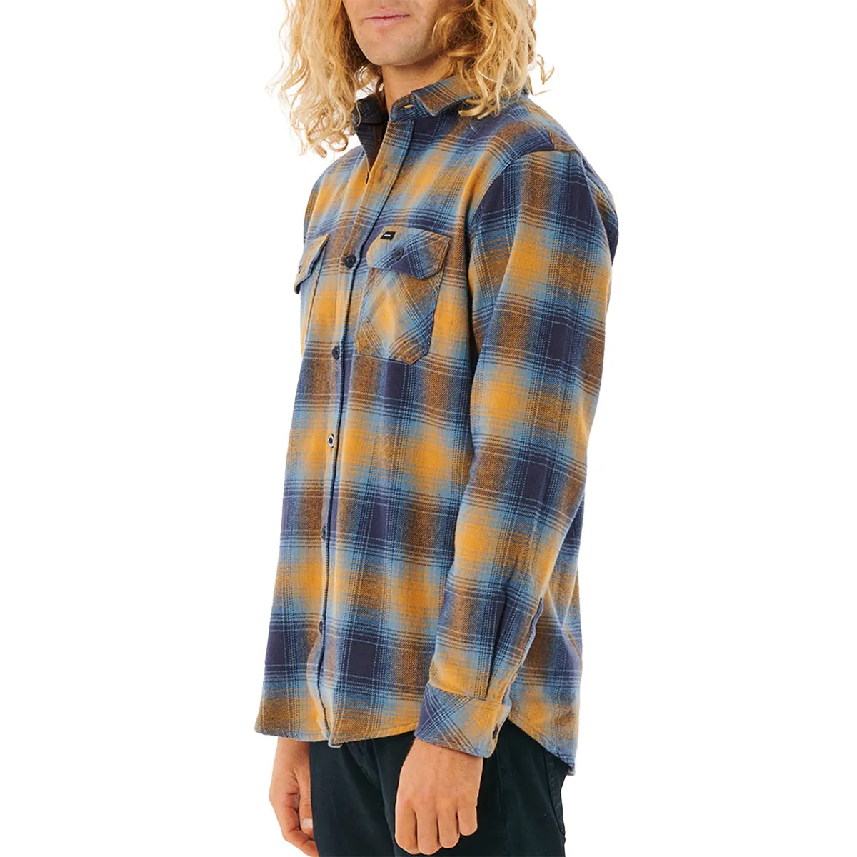 Rip Curl Count Long Sleeve Button-Up Flannel Shirt