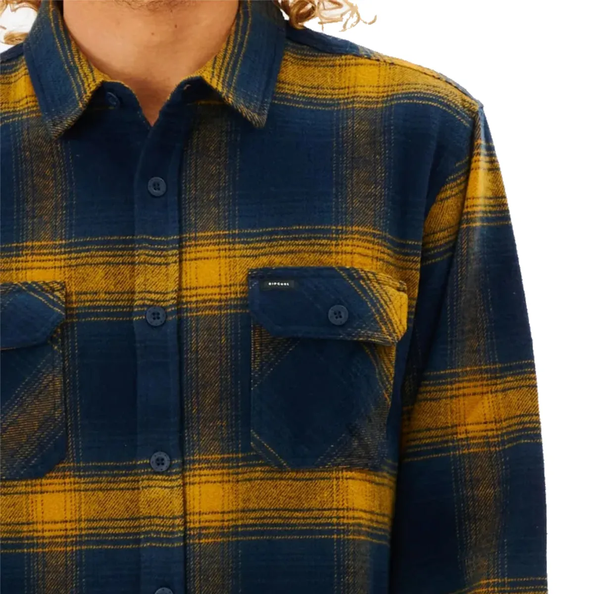 Rip Curl Count Long Sleeve Button-Up Flannel Shirt