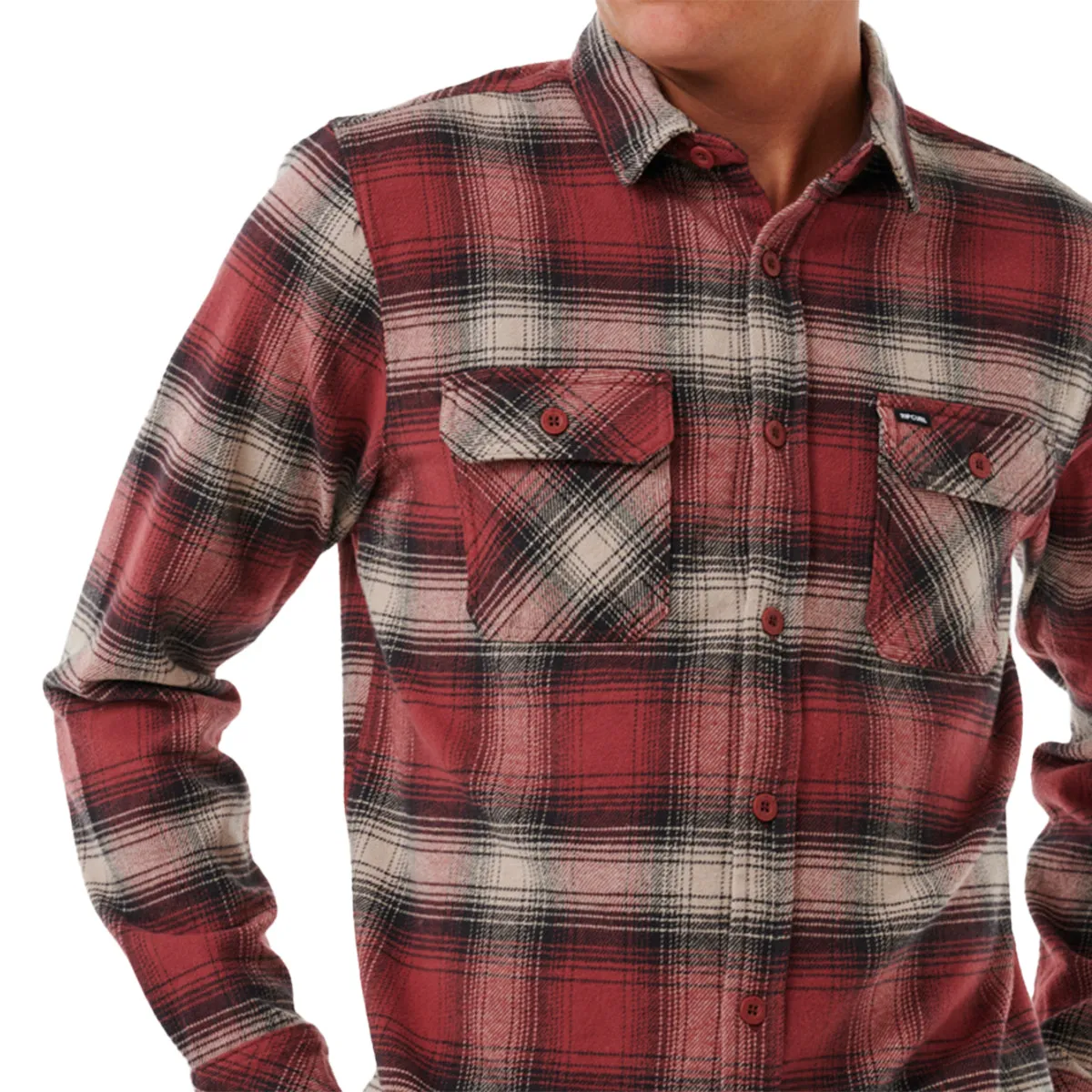 Rip Curl Count Long Sleeve Button-Up Flannel Shirt