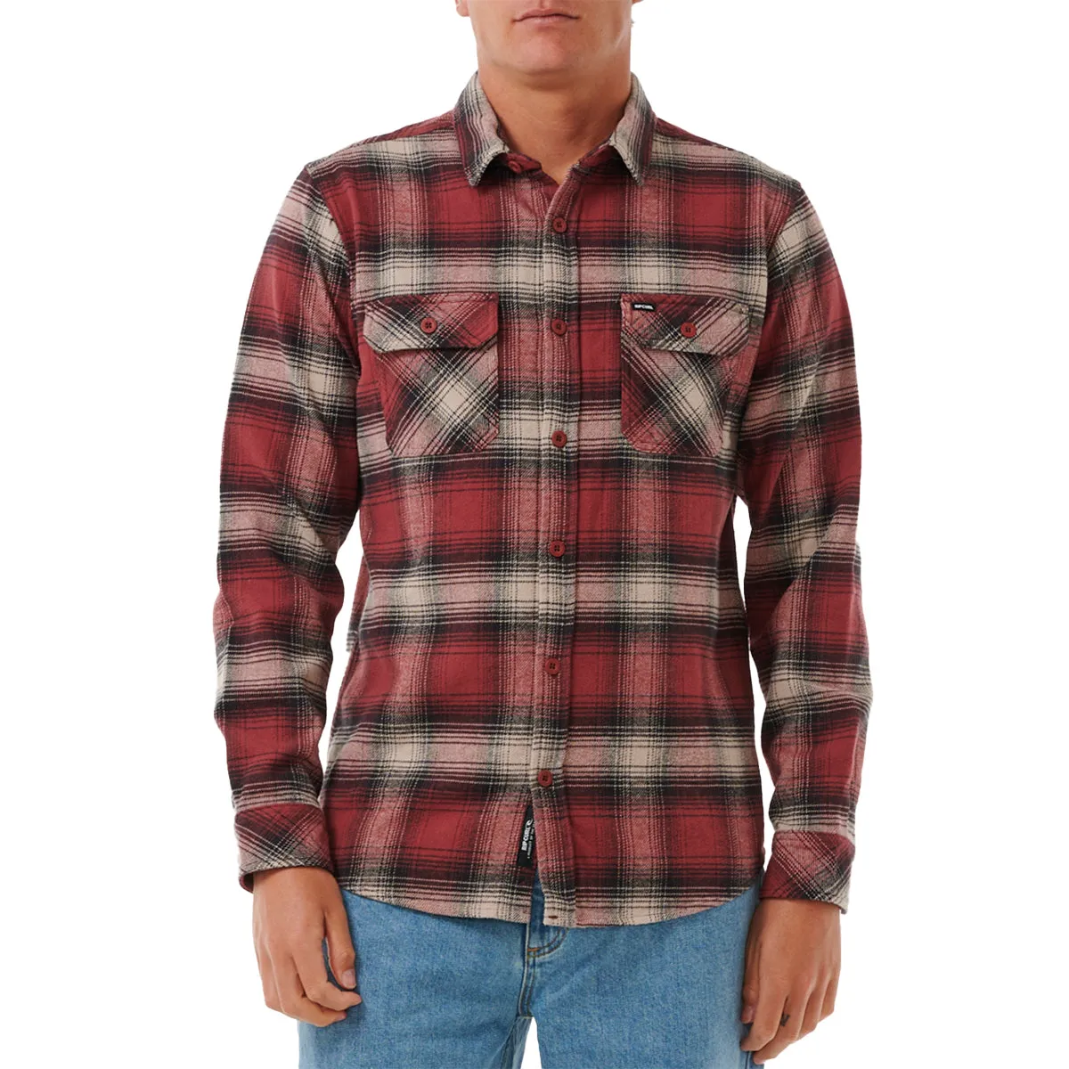 Rip Curl Count Long Sleeve Button-Up Flannel Shirt