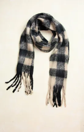 Romy Buffalo Plaid Chunky Fringe Scarf