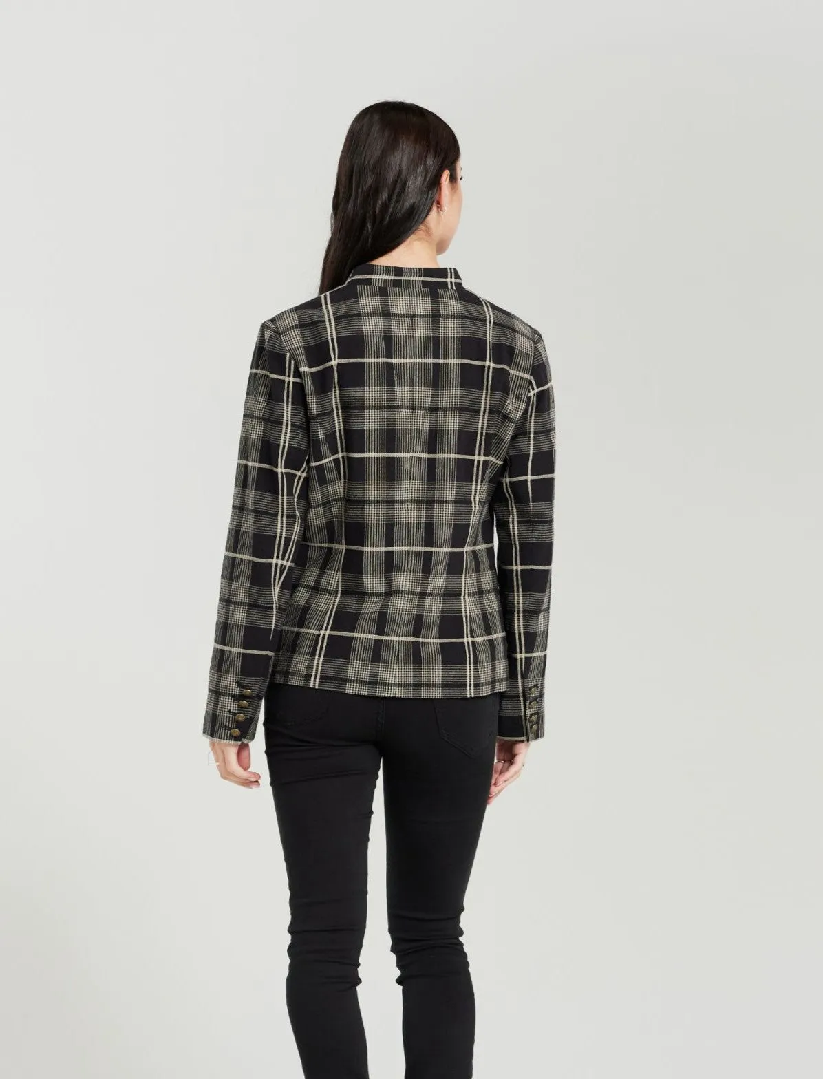 Sarah Jacket - Black Plaid