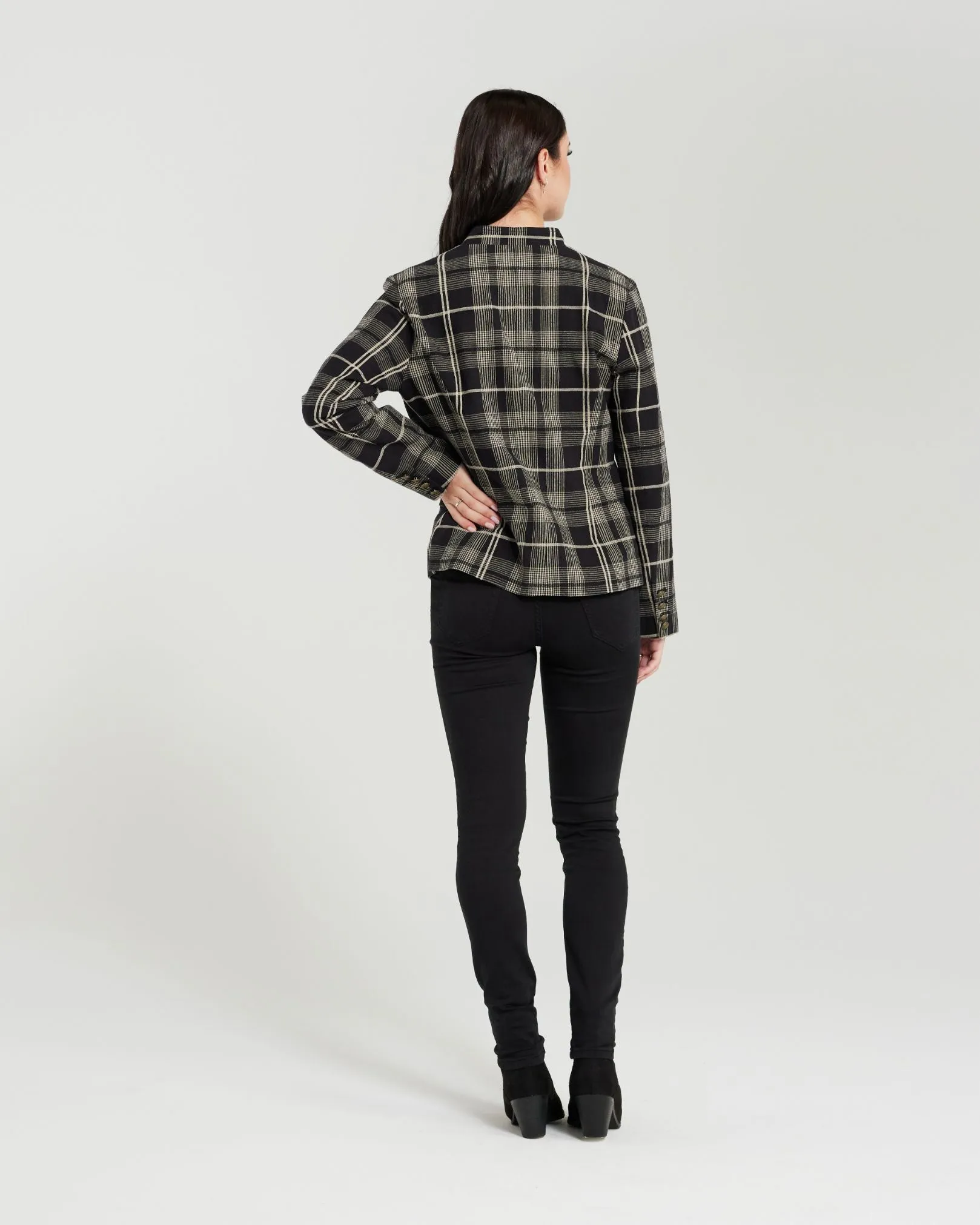 Sarah Jacket - Black Plaid