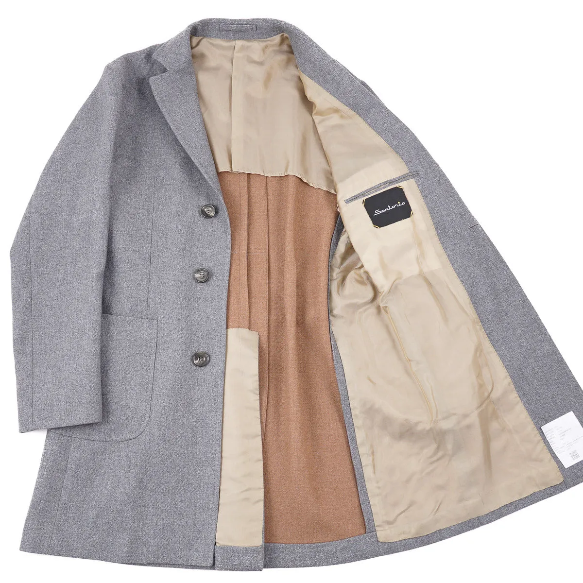 Sartorio Techno Flannel Cashmere Overcoat