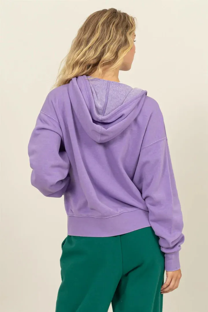 Saturday Afternoon Full Zip Hoodie - Purple