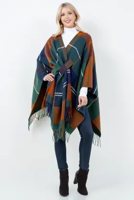 SH-4311 Plaid Shawl with Loop