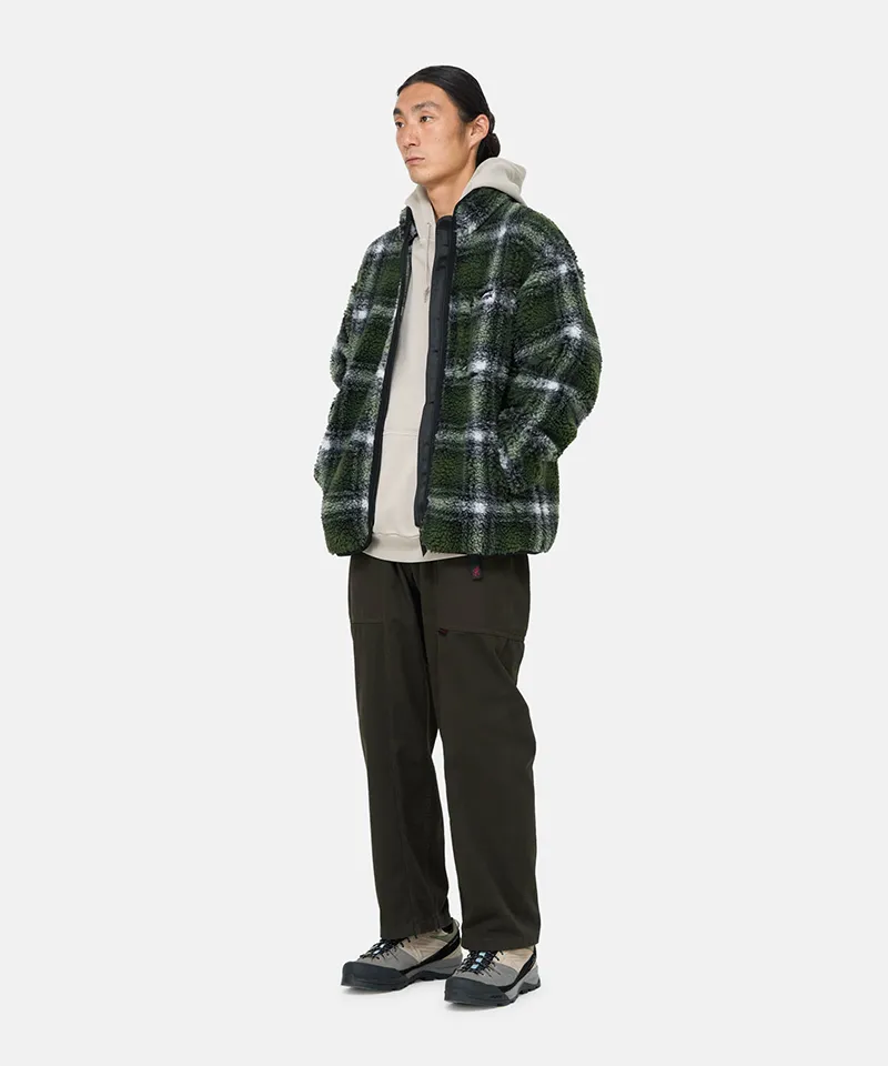 Shadow Plaid Sherpa Jacket