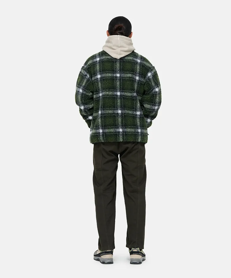 Shadow Plaid Sherpa Jacket