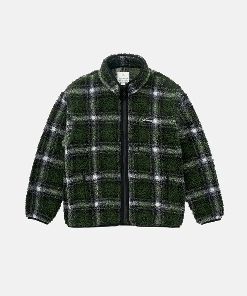 Shadow Plaid Sherpa Jacket