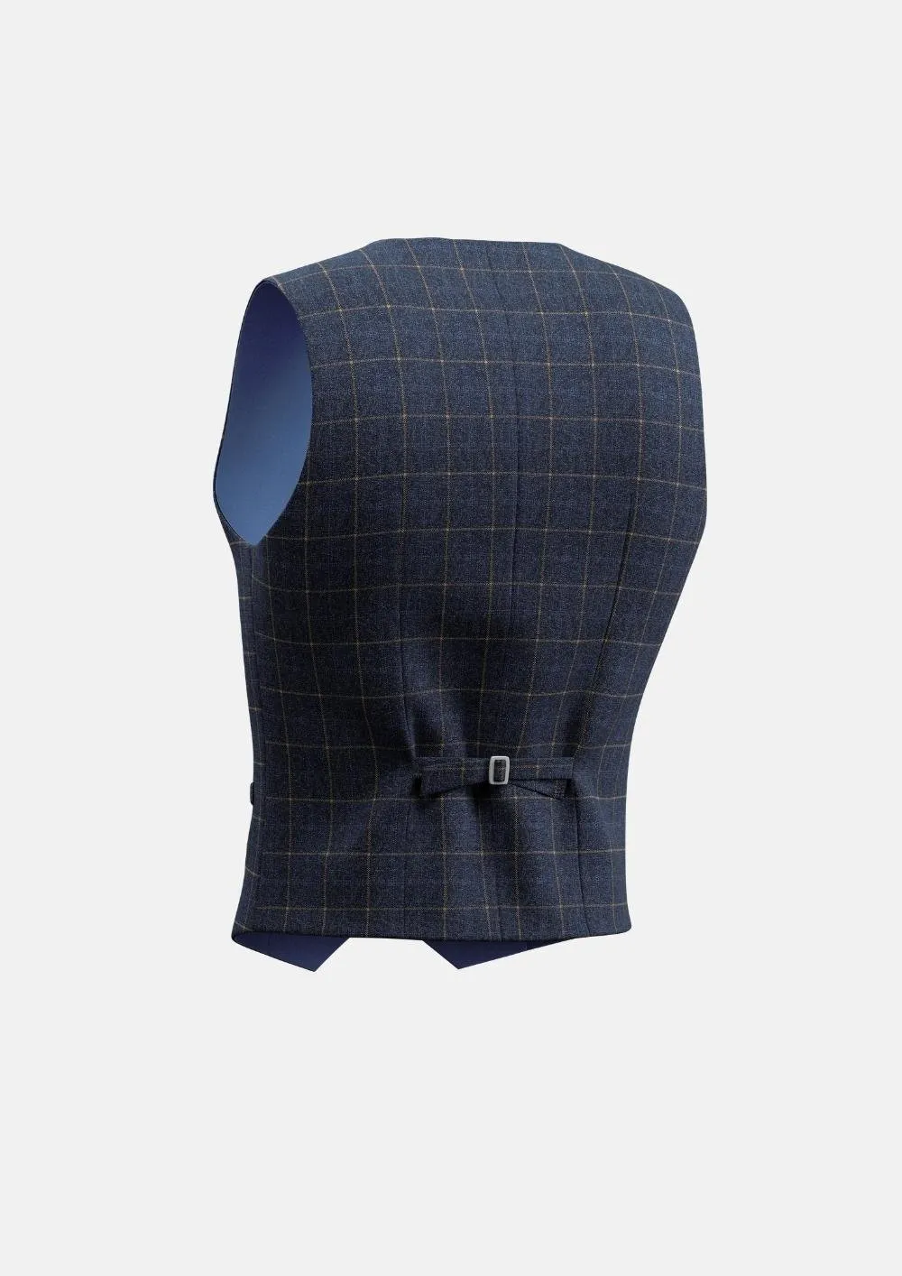 Spruce Blue Flannel Windowpane Vest