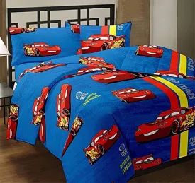 SYNEX Cartoon Print Microfiber Lightweight Reversible Super Soft AC Dohar/Blanket (Car Print, Single Bed)