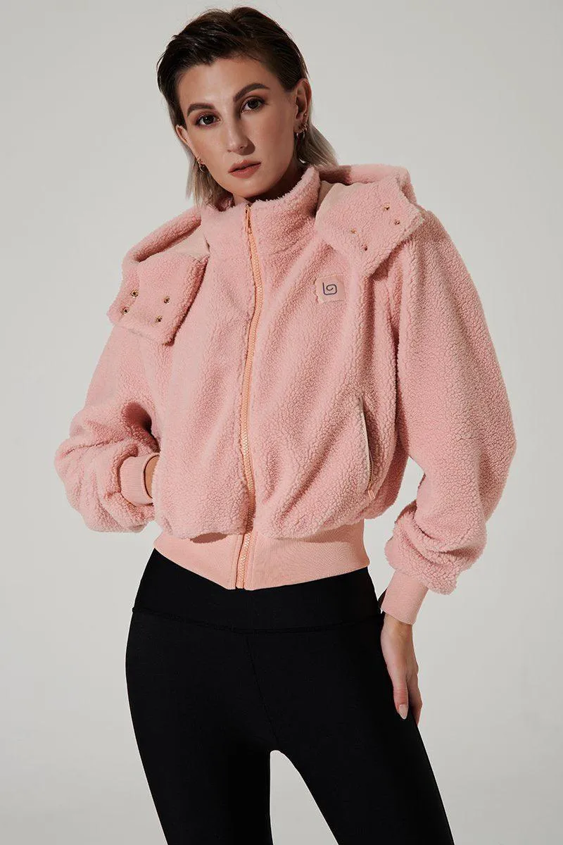 Teddy Sherpa Jacket - Rose Quartz