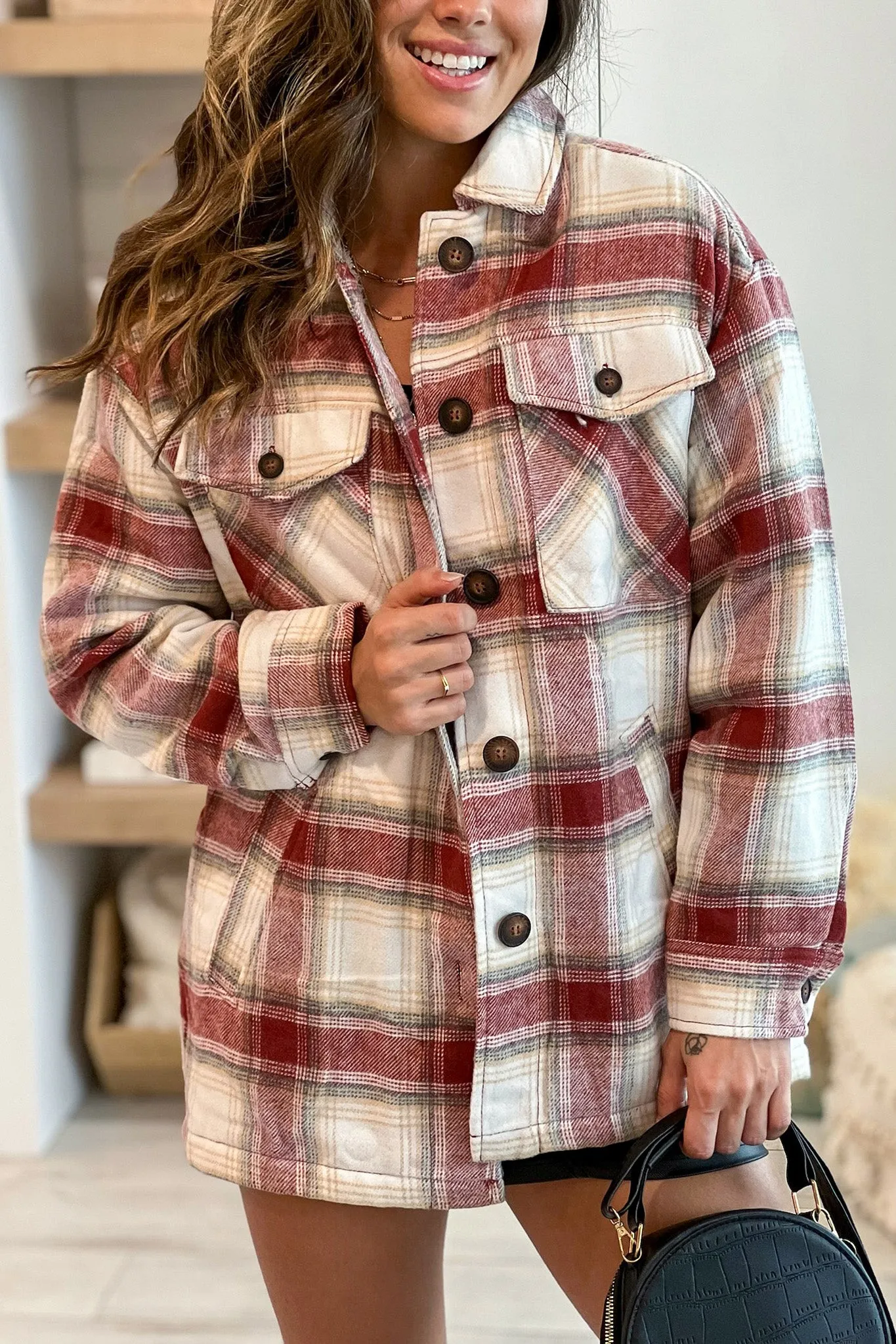 Terracotta Plaid Jacket