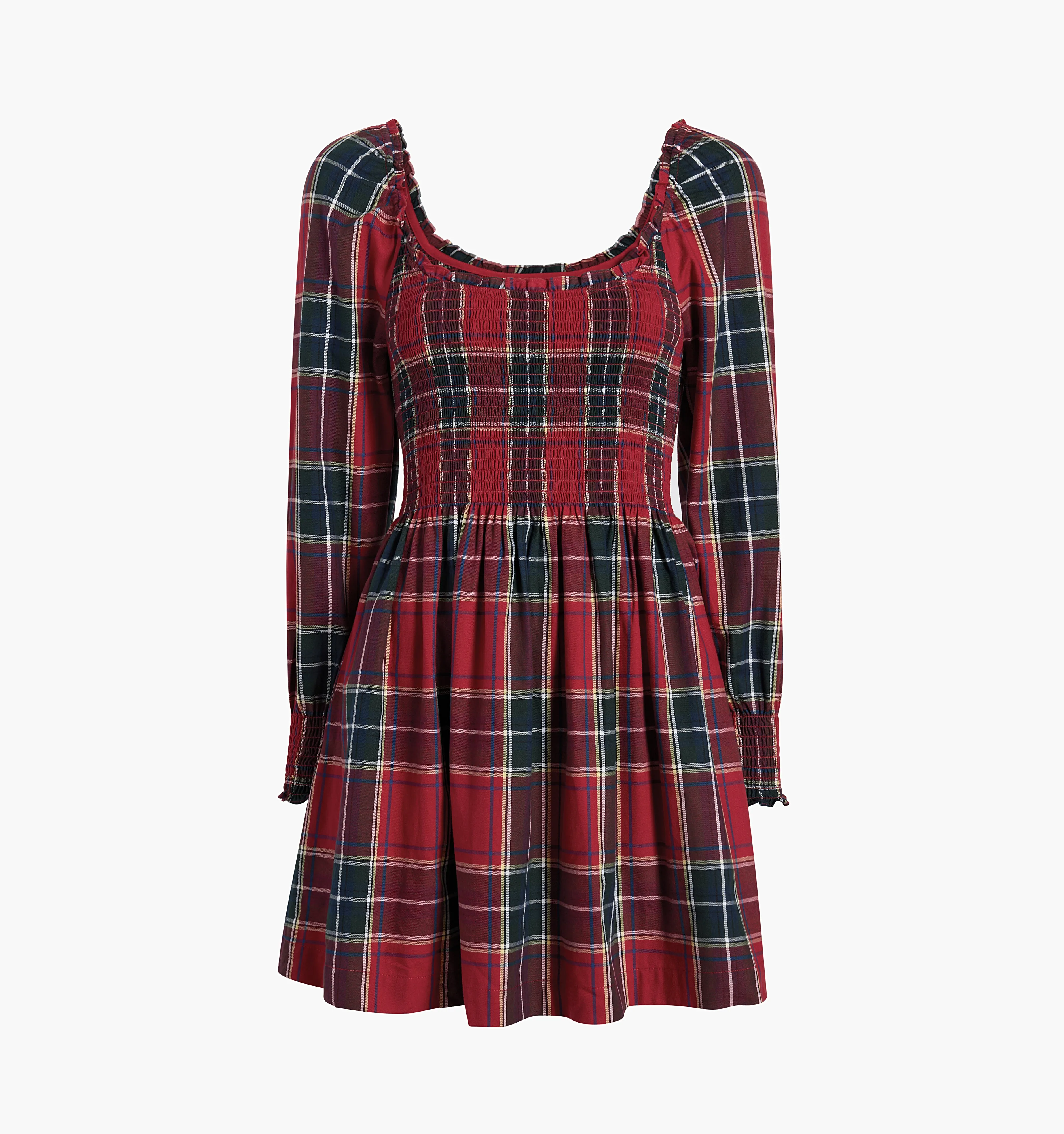 The Norah Nap Dress - Red Tartan