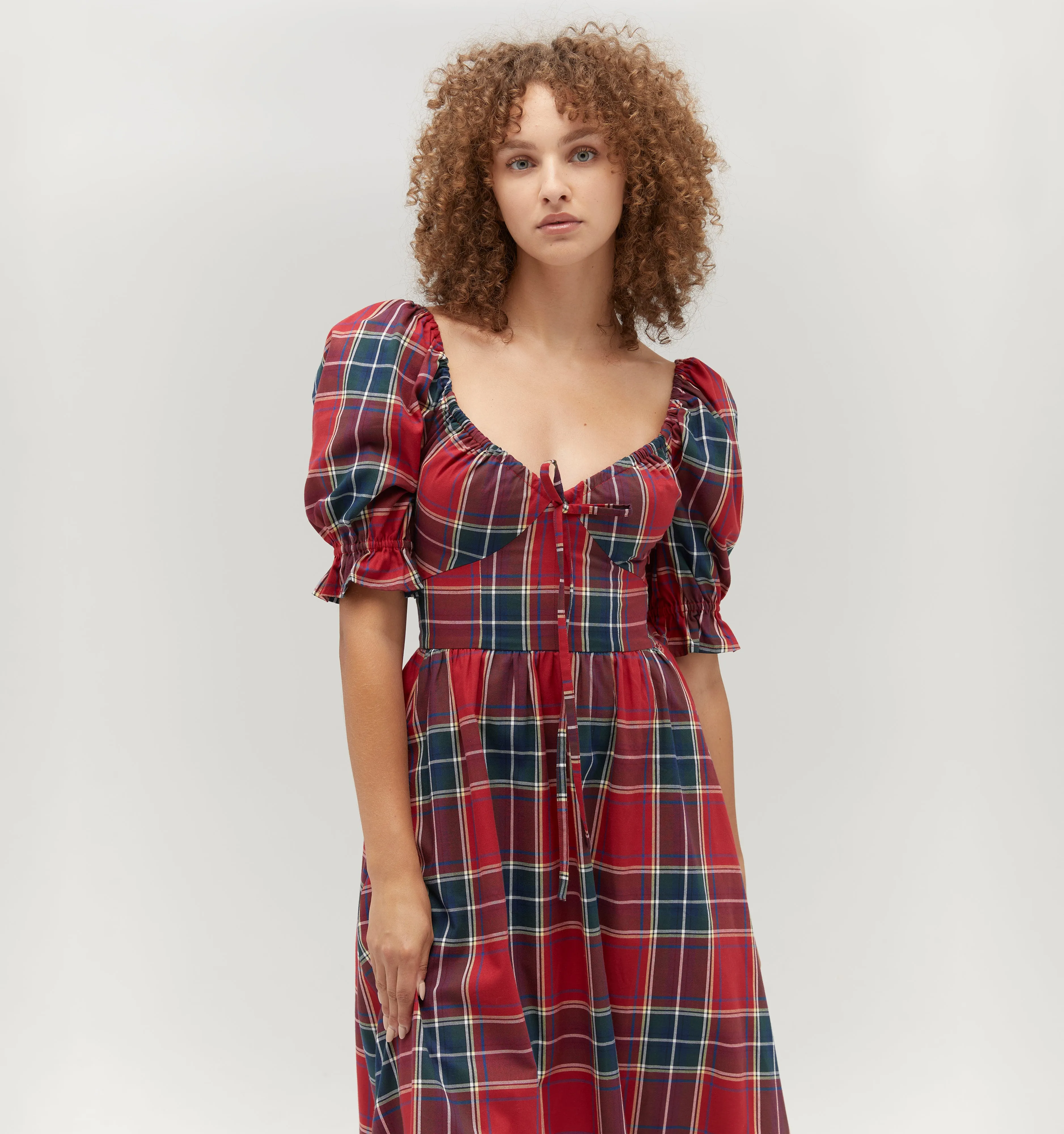 The Ophelia Dress - Red Tartan