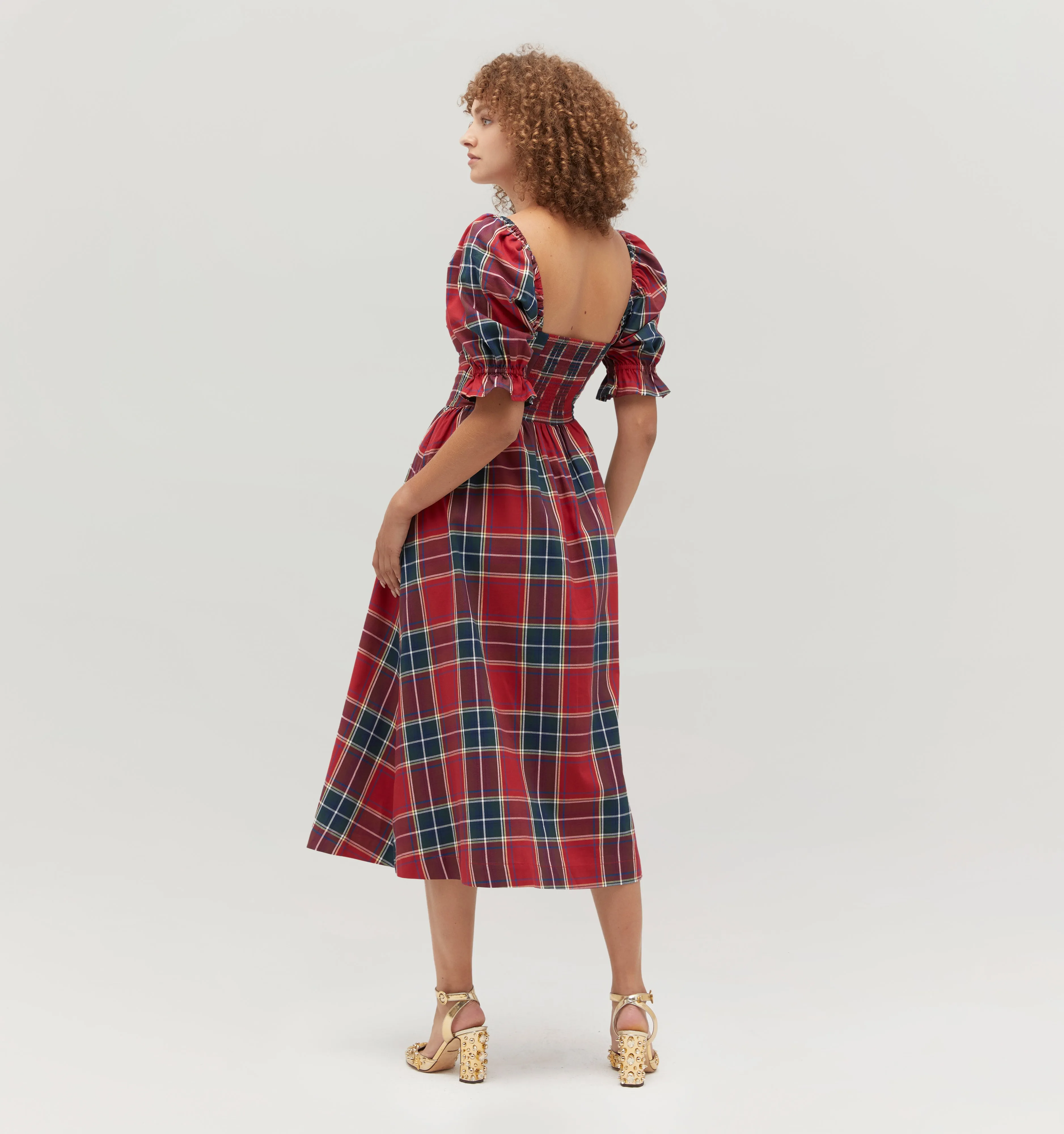 The Ophelia Dress - Red Tartan