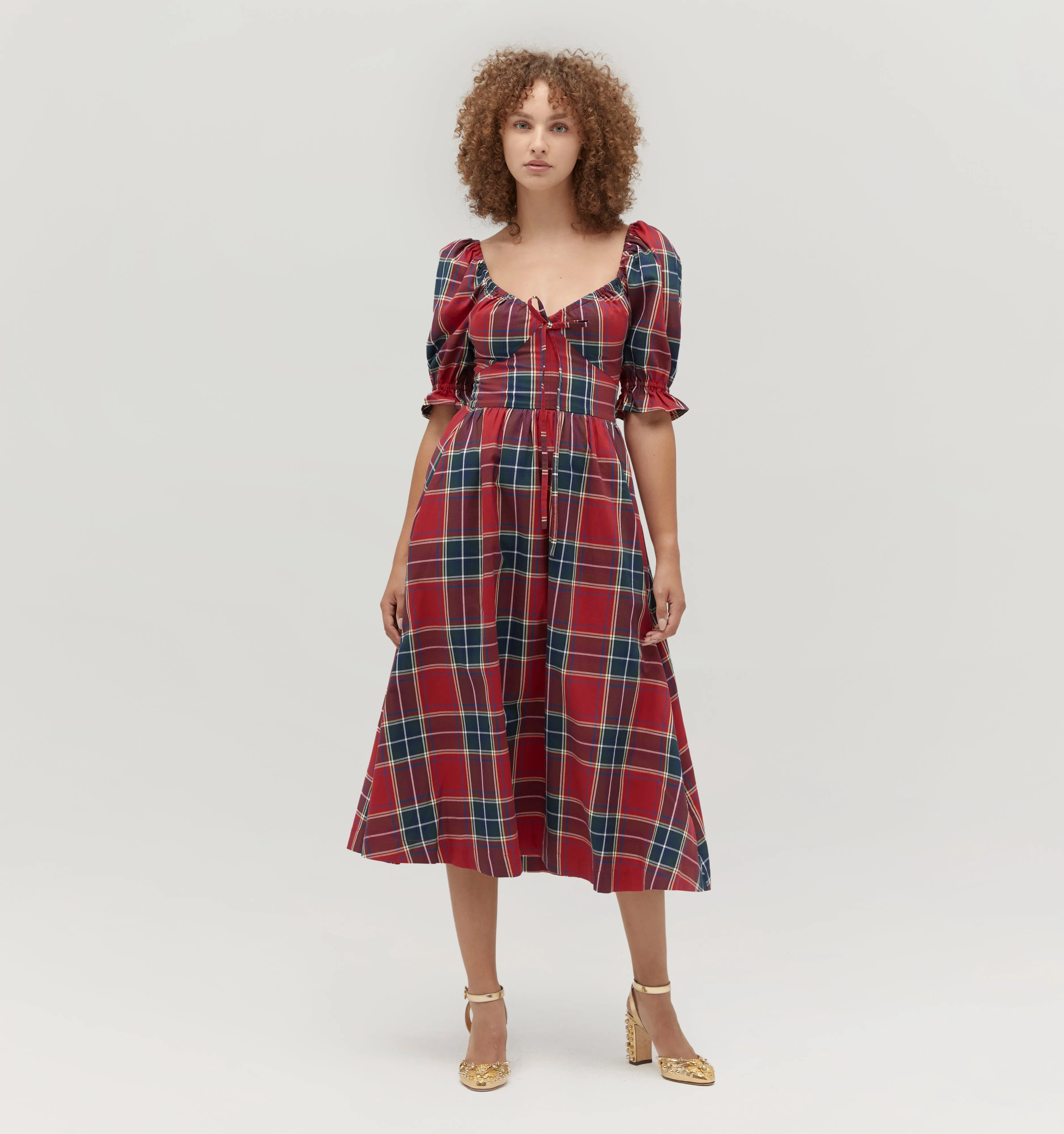 The Ophelia Dress - Red Tartan