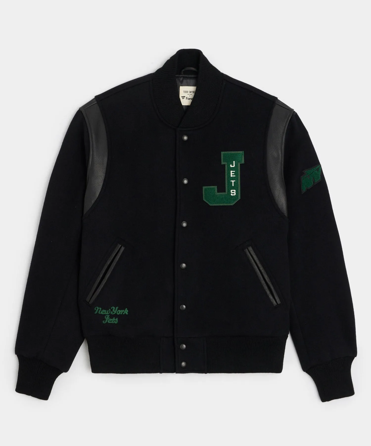 Todd Snyder   NFL by Fanatics Jets Cashmere Varsity Jacket