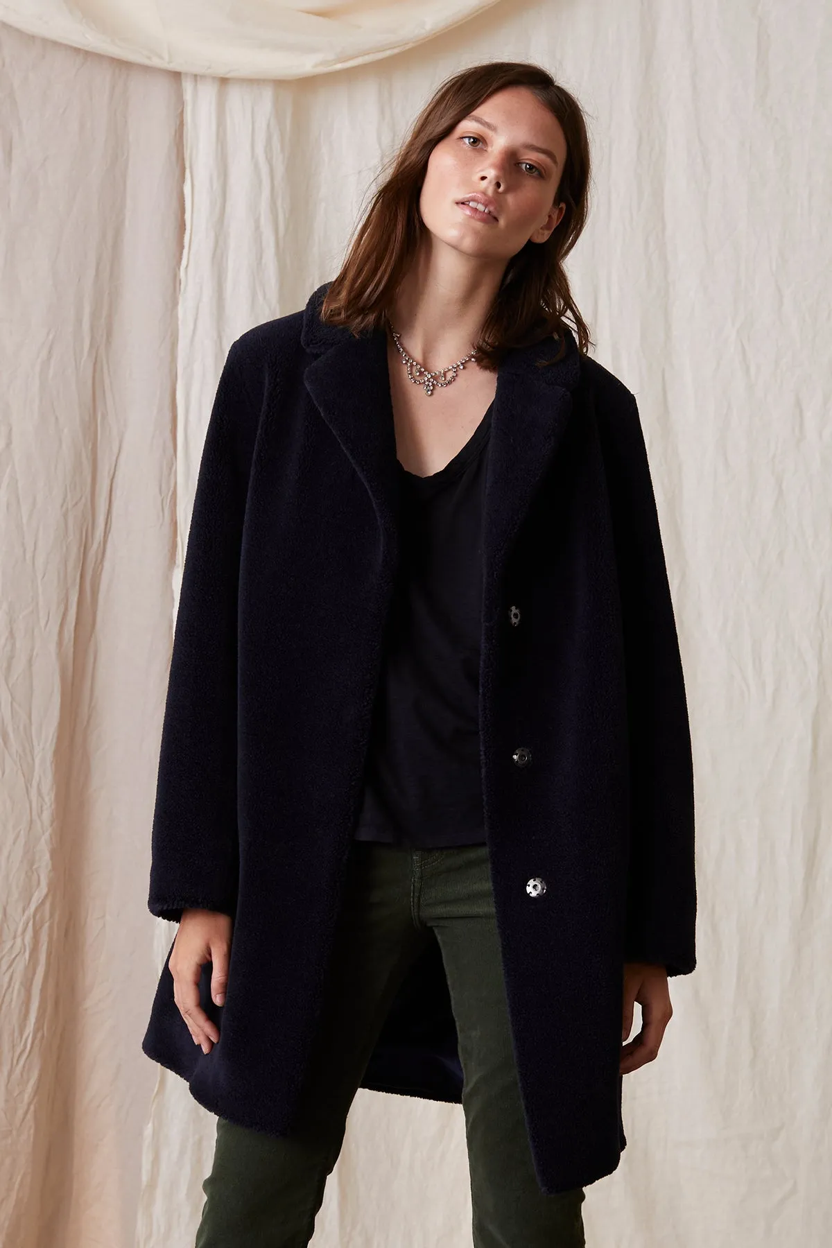 TRISHELLE LUX SHERPA OVERSIZED COAT