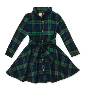 Under the Mistletoe Kids Flannel Dress