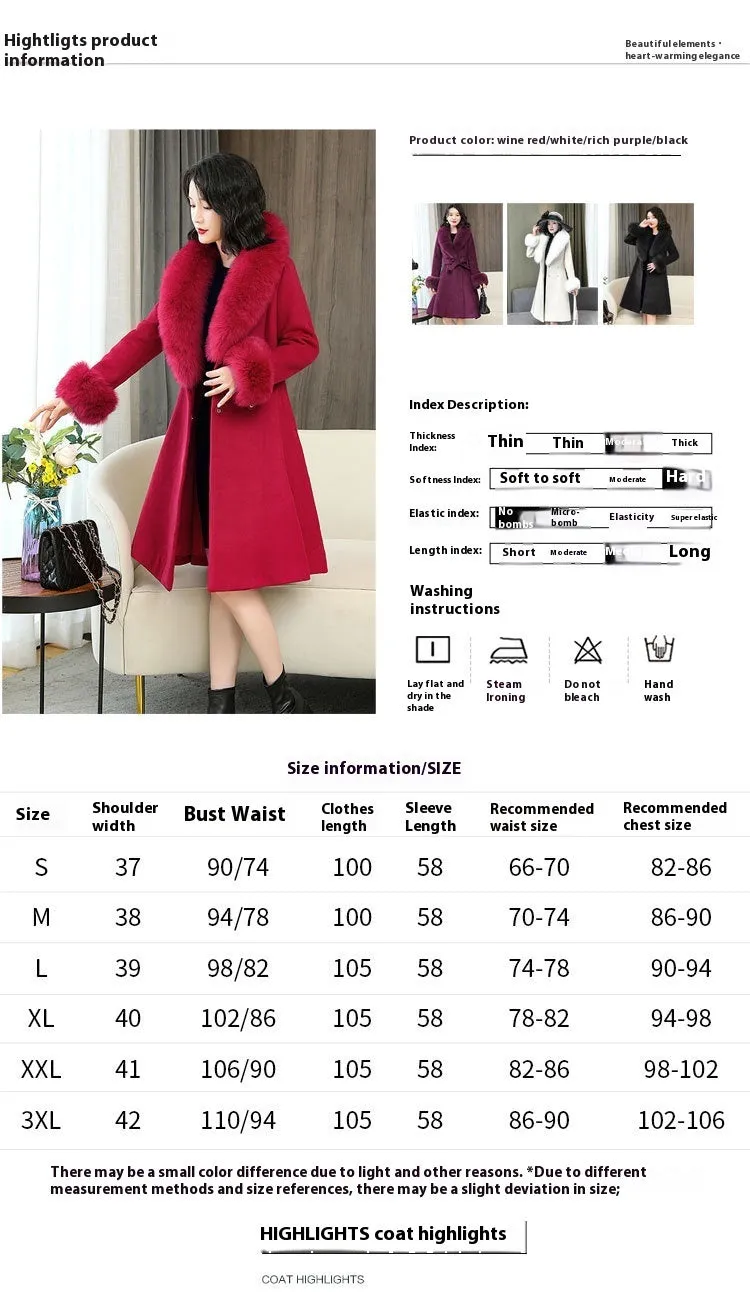 Women's Double-sided Woolen Coat - Korean-style Chic