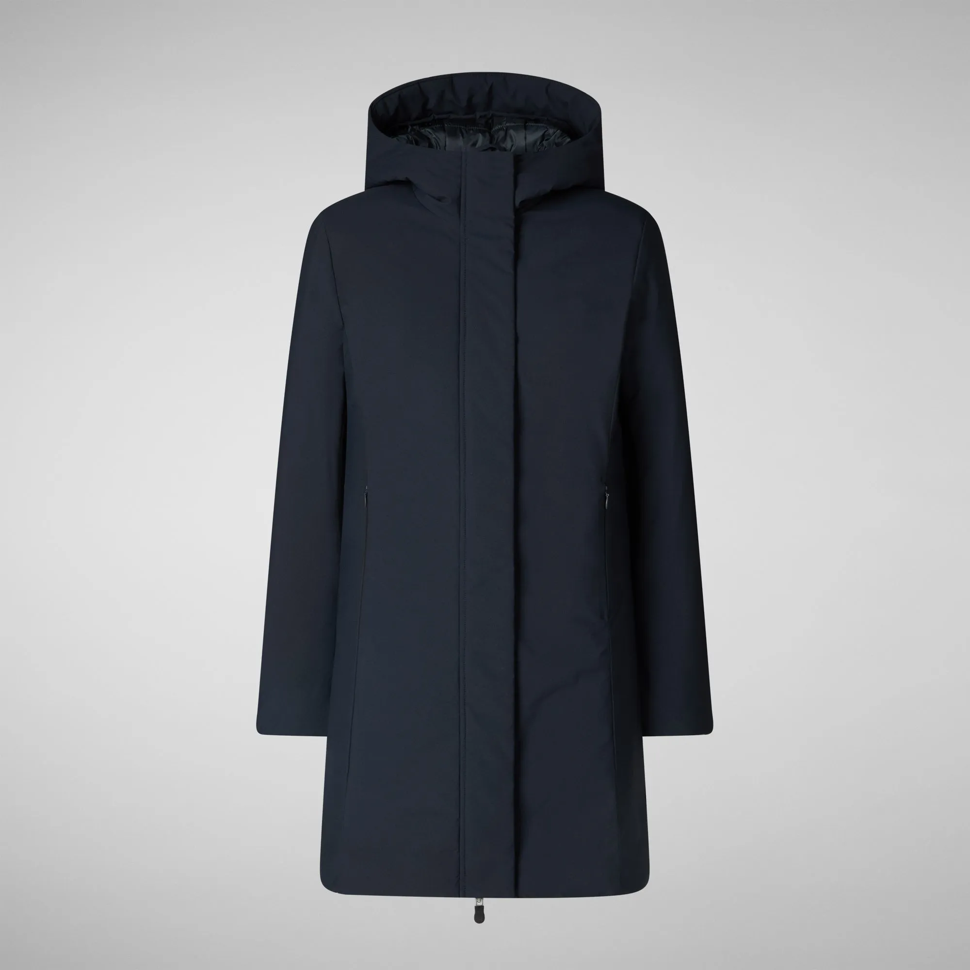 Women's Hooded Coat Leyla in blue black