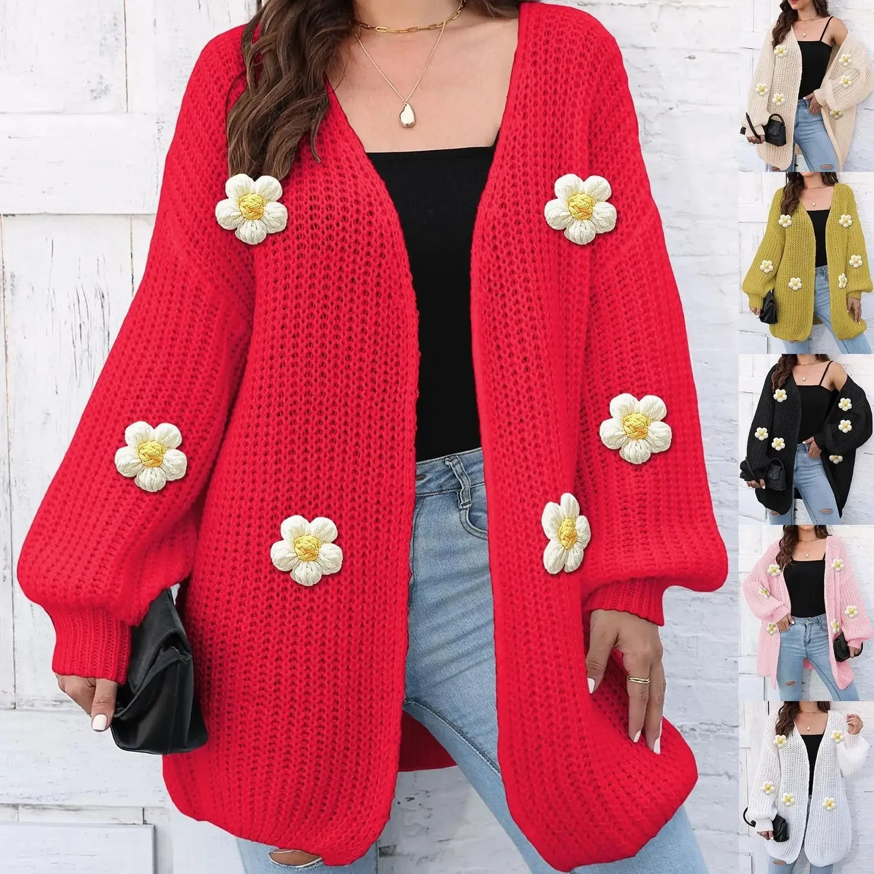 Women's Thick Woven Cardigan Coat